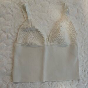 Zara White Knit Top